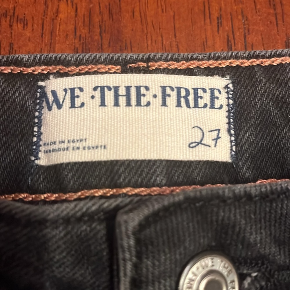 NWT We The Free Pacifica High Rise Slim Straight Leg Size 27 Black Jeans - Picture 5 of 11
